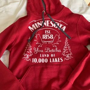 Red Minnesota hoodie/sweatshirt
